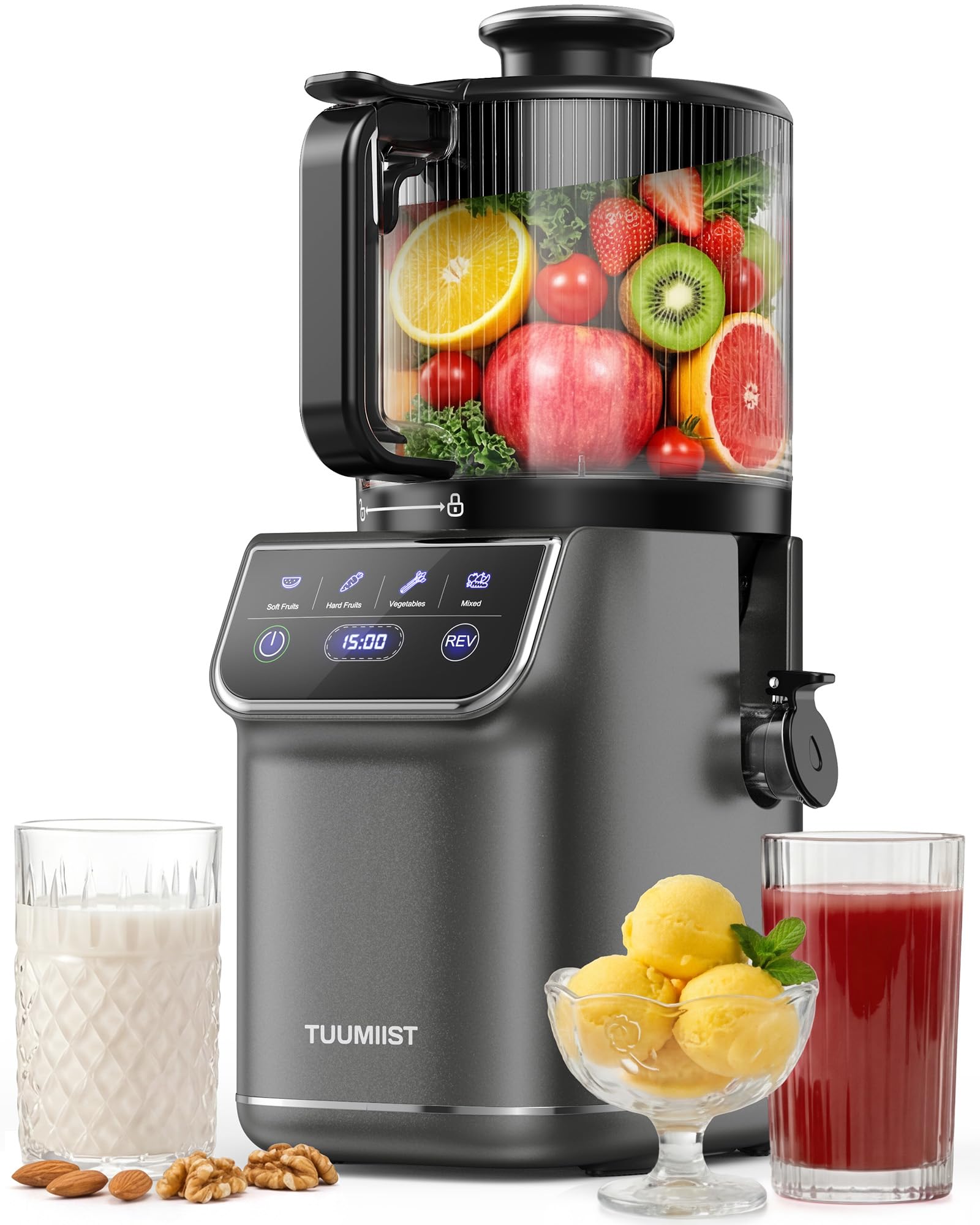 TUUMIIST 3-in-1 Cold Press Juicer Machine