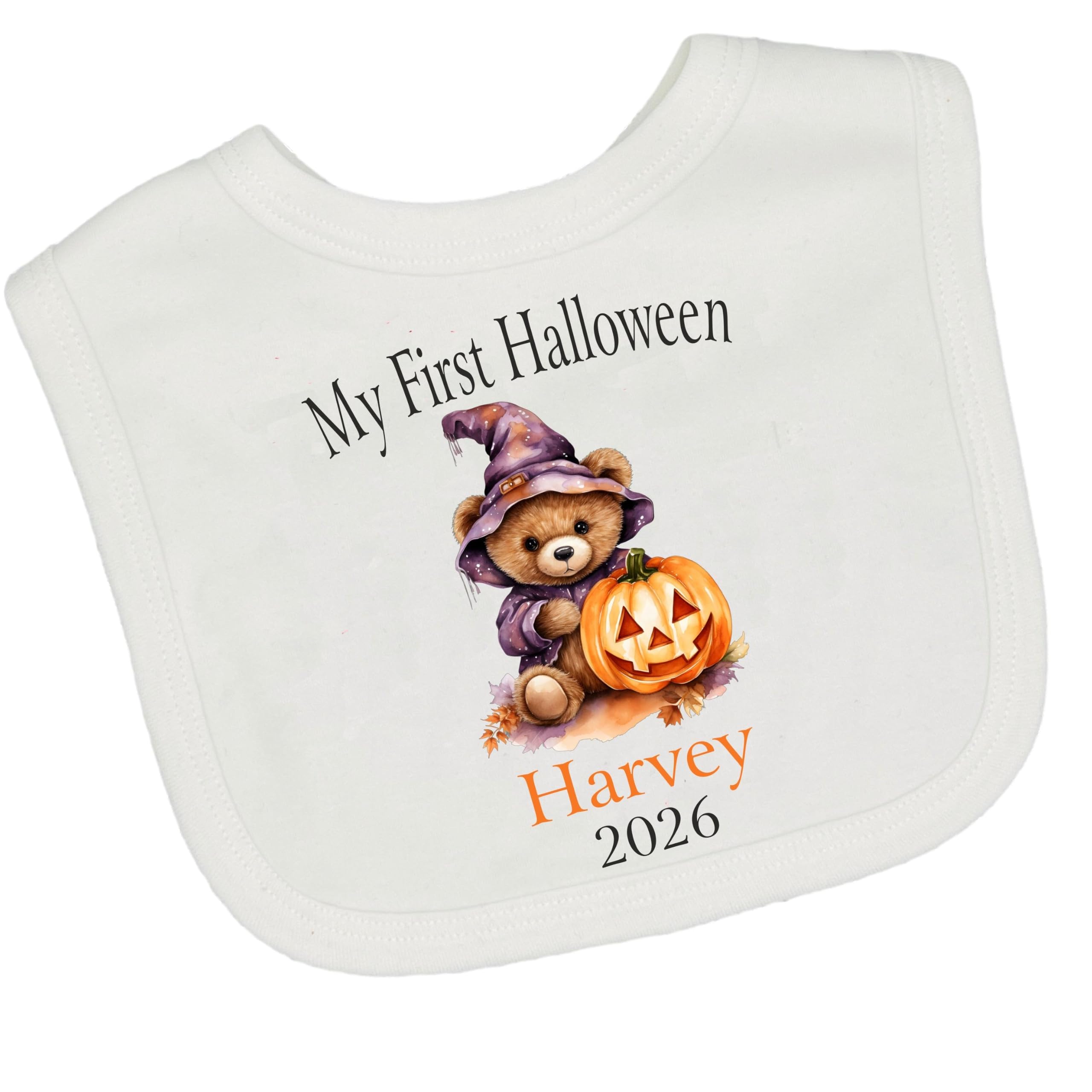 My 1st First Personalised Halloween Baby Bib 2026