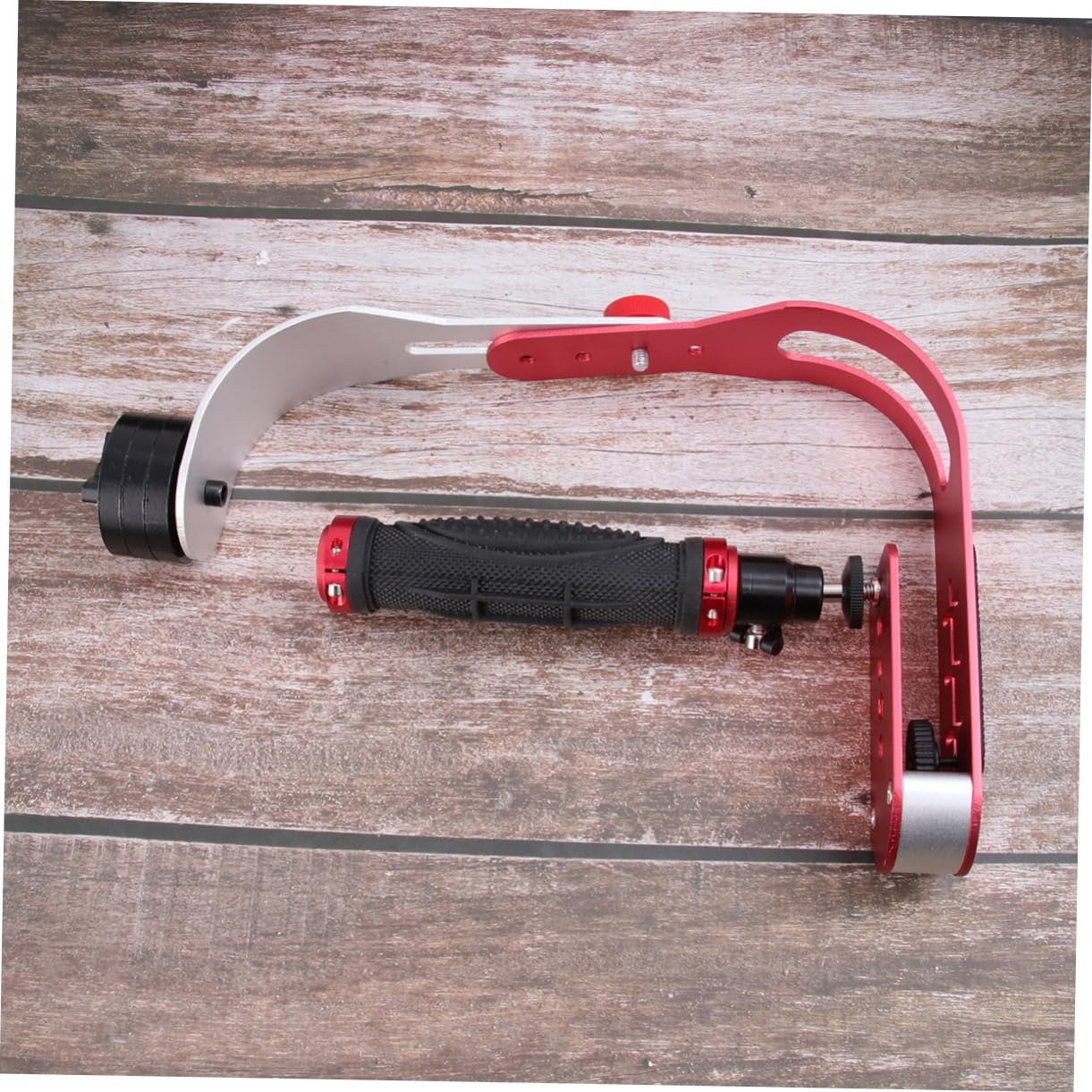 Gatuida Stabilizzatore Bassa di Fotocamera in Dslr Lega e Alluminio Rosso Supporto Portatile Angolazione Movimento Fluido e Riduzione Vibrazioni Video