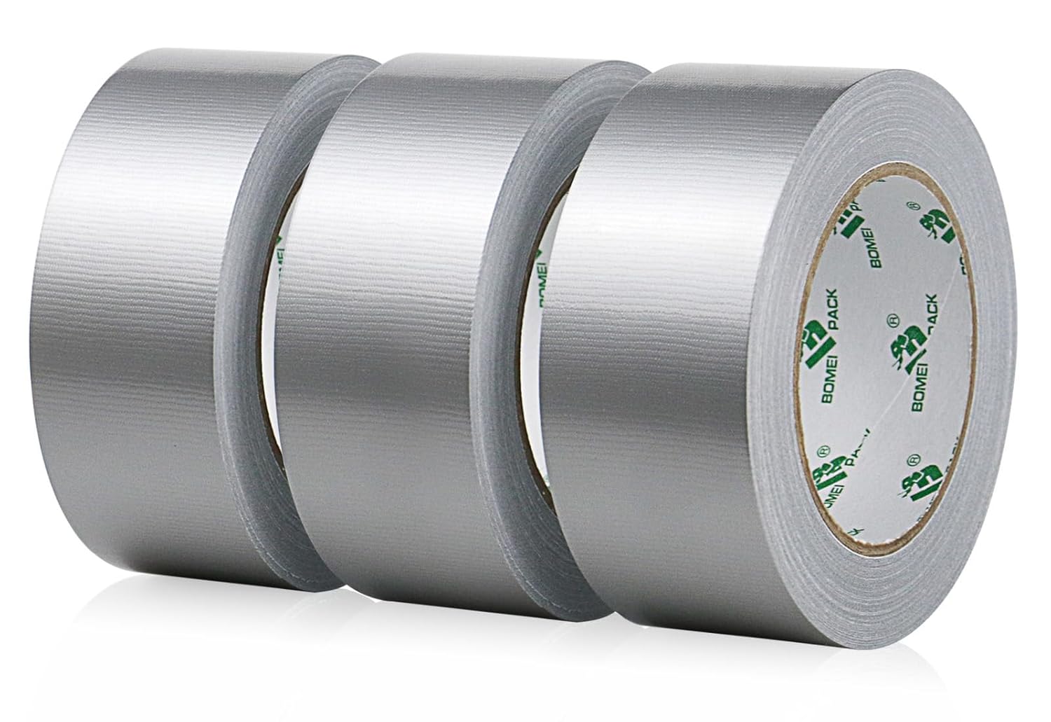 BOMEI PACK Duct Tape Heavy Duty Waterproof - Strong Adhesive Silver Tape Duct 2 Inches x 30 Yards 3 Pack, 9 mil, Flexible, No Residue, All-Weather and Tear by Hand - for Repairs, Industrial use