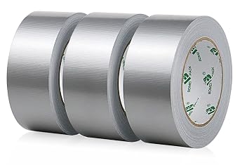 BOMEI PACK Duct Tape Heavy Duty Waterproof - Strong Adhesive Silver Tape Duct 2 Inches x 30 Yards 3 Pack, 9 mil, Flexible, No Residue, All-Weather and Tear by Hand - for Repairs, Industrial use