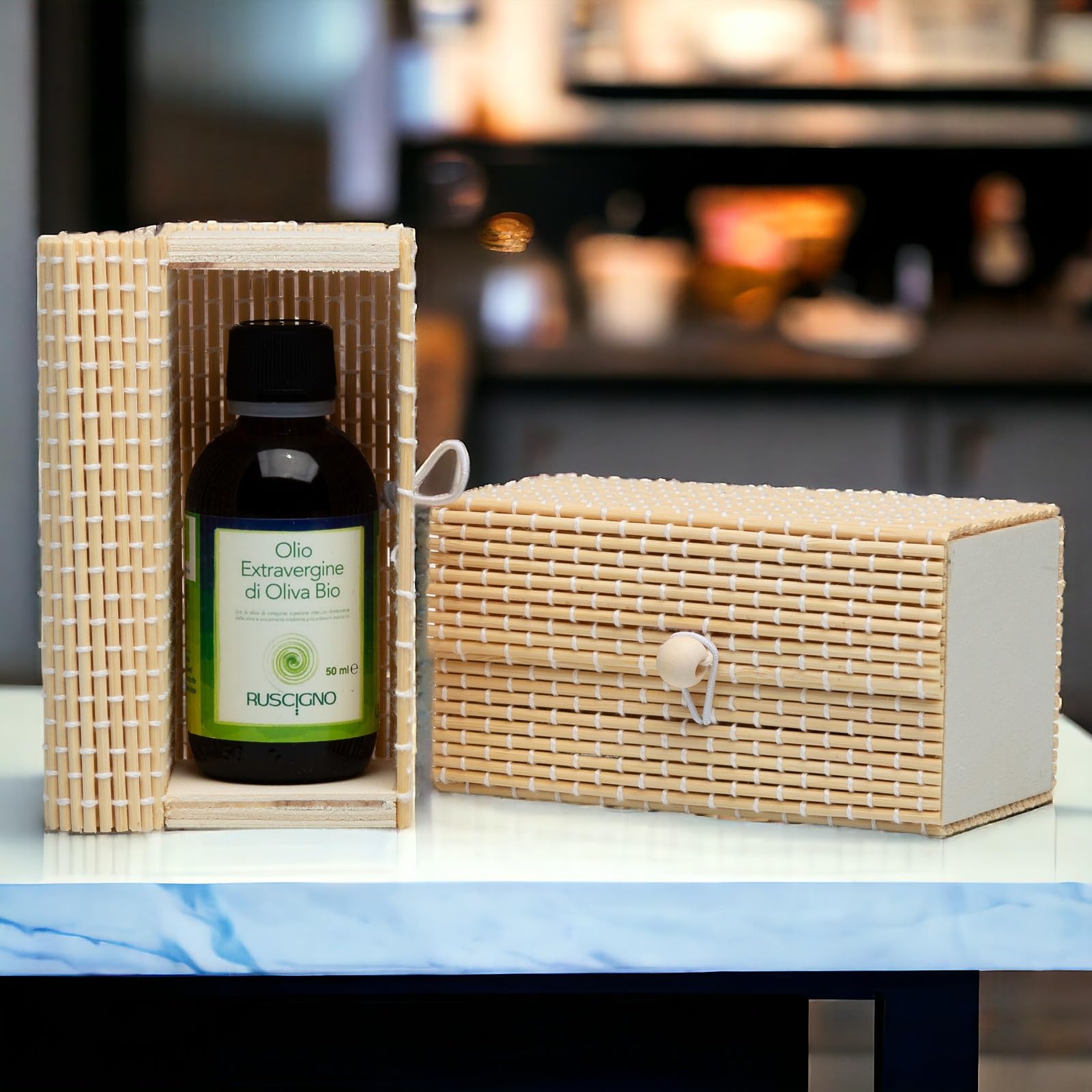 Doni Bomboniere Matrimonio 12PZ Scatola Degustazione con Flacone Olio Solidali Idea Regalo Anniversario Utili Idee Originali Economiche Eleganti Nozze Complete Particolari Aromatizzato