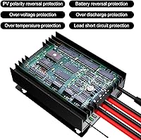 Vista 4 de EPEVER IP67 impermeable 30A MPPT controlador de carga solar 12V 24V Auto, panel solar batería regulador inteligente con cable MT50 y RS485