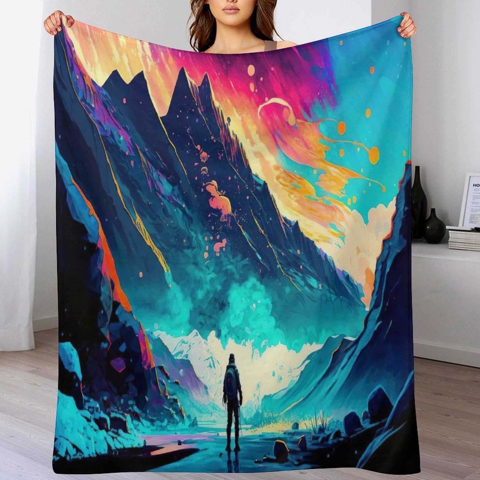 Couverture polaire Hauteurs Magiques douce et légère 100x130cm