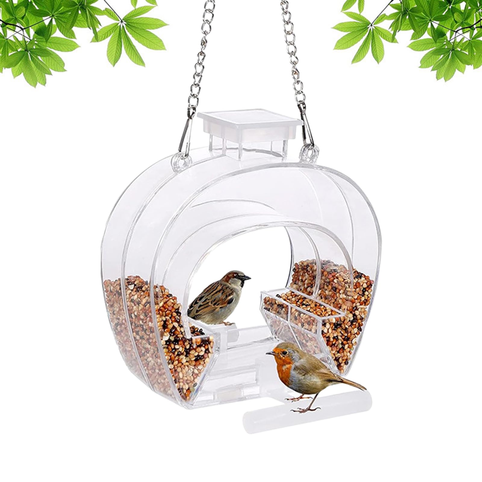 Mangeoire oiseaux perruches anti-pluie pour nourrir en extérieur