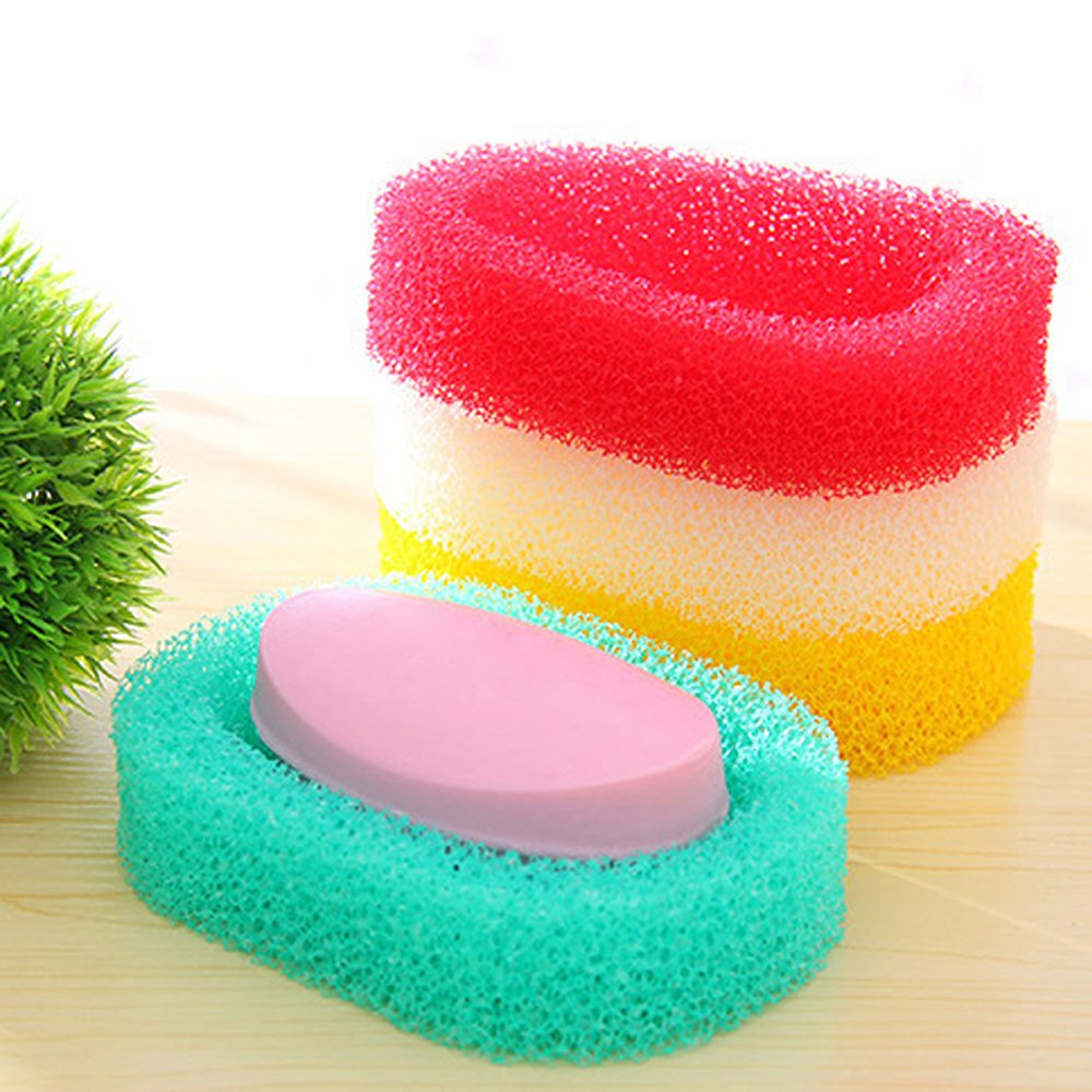 SpiderJuice, Use Every Residue of Soap Bar with This Clever Bathroom Wash Basin Kitchen Creative Smart Sponge Soap Dish Container (1 pc, Random Color) (B075MCPSJ1) Amazon Price History, Amazon Price Tracker