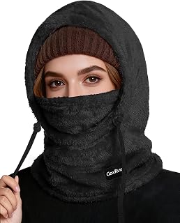 Ski Mask Fleece Balaclava, Winter Face Mask Windproof Neck Cover Warmer Hat Hood for Men Women