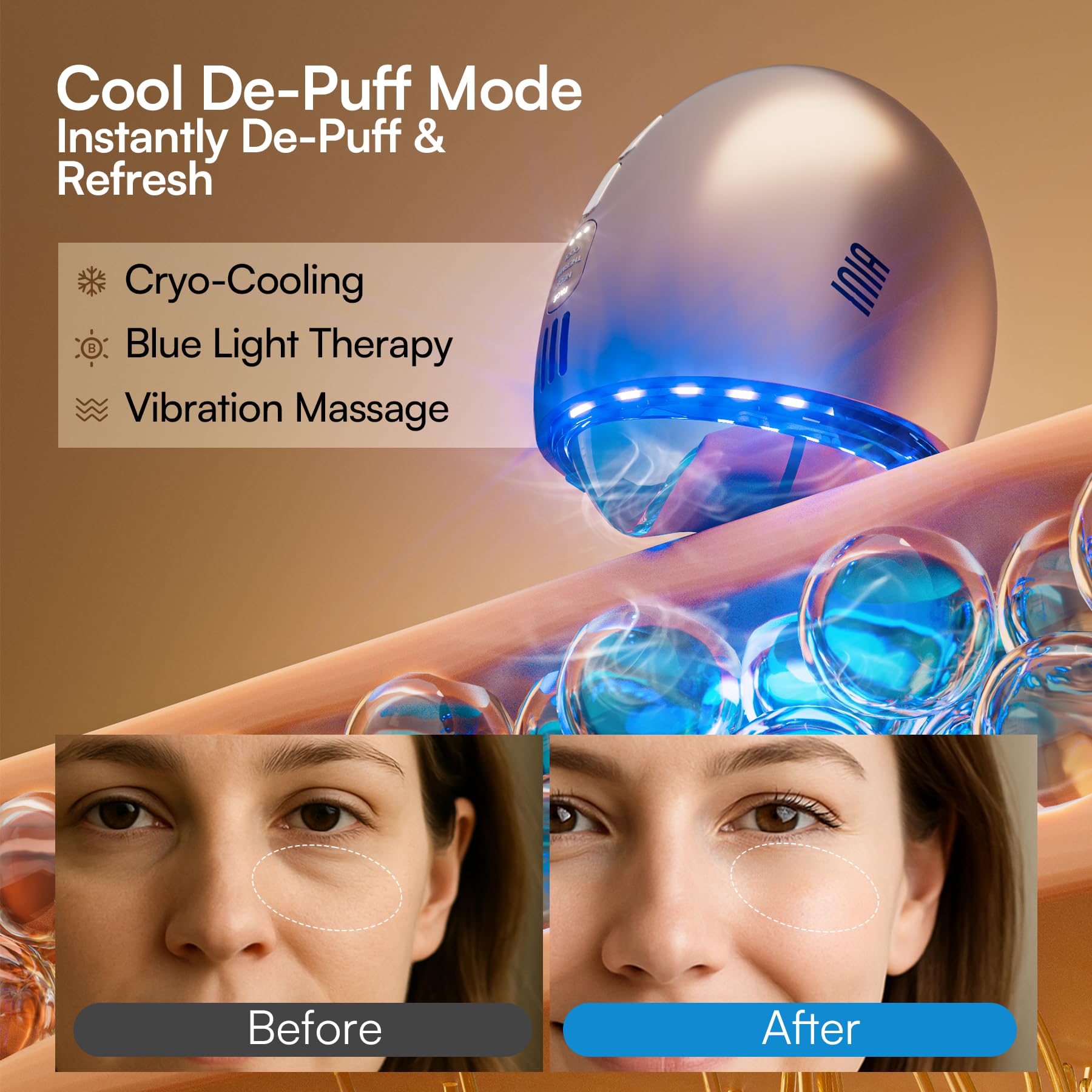 INIA 7-in-1 Red Light Therapy for Face and Neck Gua Sha Facial Tool Device
