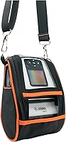 Vista 2 de Para Zebra QLN320 & ZQ620 Estuche de transporte portátil para impresora térmica con correa para el hombro Naranja