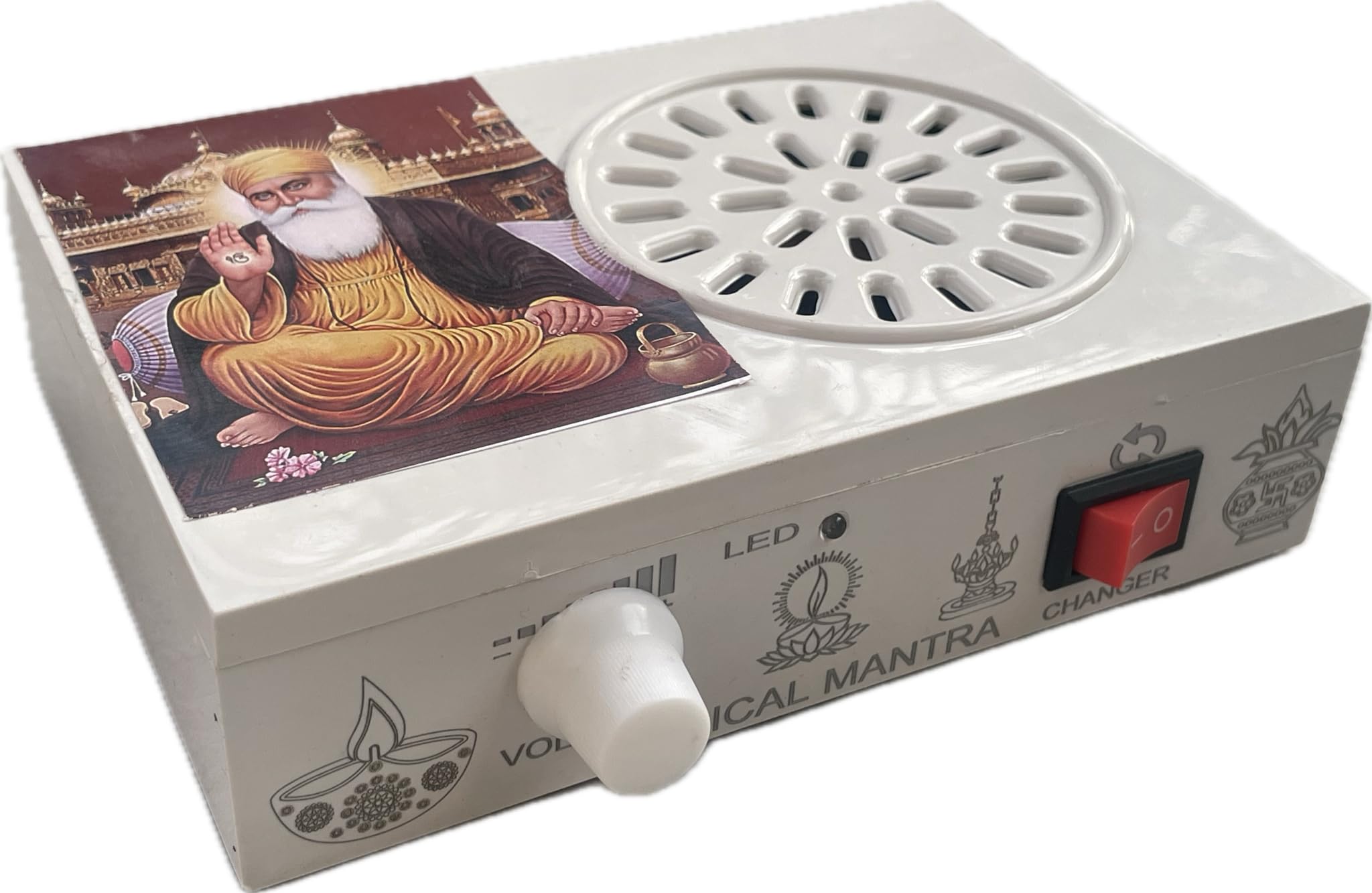 Tech-lobby Sikh Religious 10 in 1 Mini Mool Mantra Chanting Plug N Play Machine Box (White).