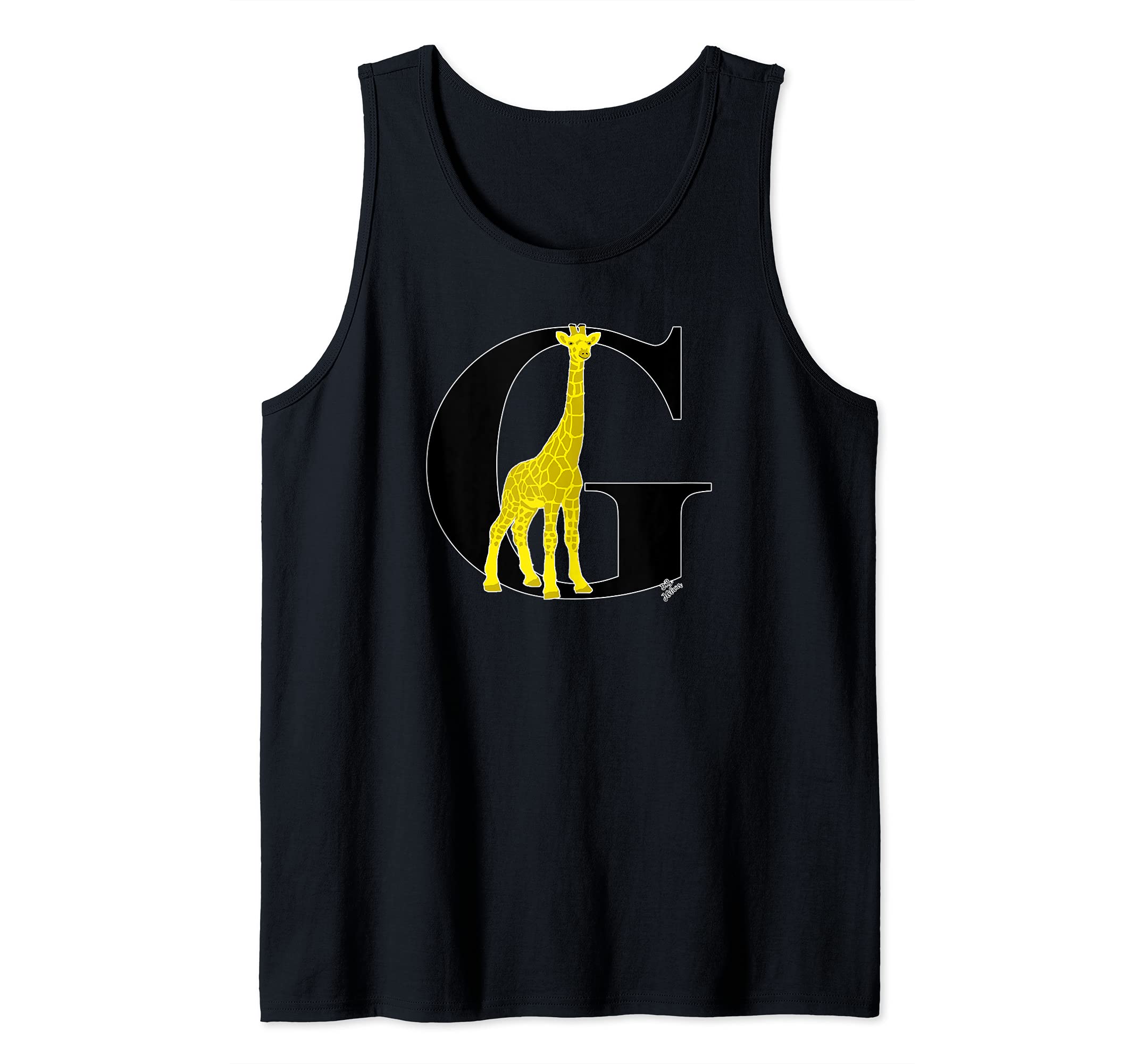 Giraffe outfit cute Zoo Alphabet Animal Tank Top