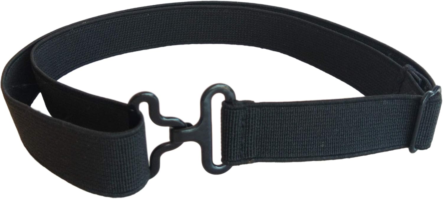 CUSHYSTORE 12x Black Adjustable Elastic Strap Band for Bow Tie Bowtie Belt Pre-Tied 52 cm