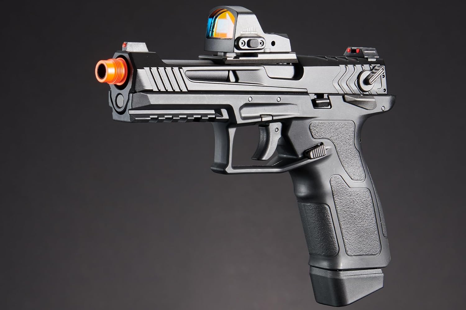 Lancer Tactical Competition Gas Blowback Airsoft Pistol with MICR Red Dot