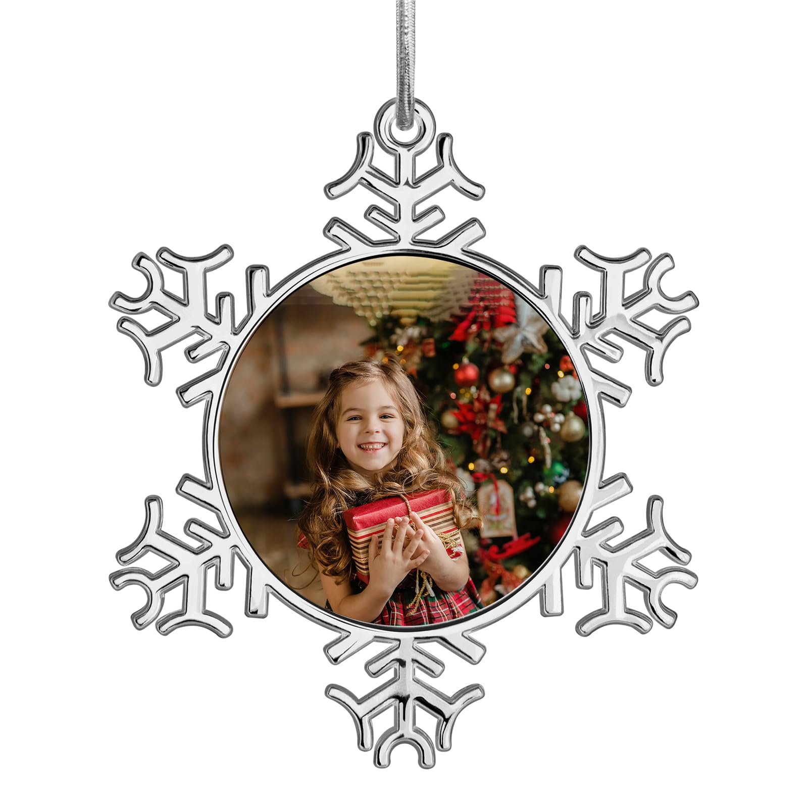 Personalized Christmas Ornaments Custom Photo Ornament Our First Hanging Xmas Tree 2024 Decorations Gift for Xmas Customized Snowflake Hangings