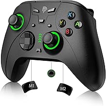 Switch Pro Controller for Nintendo Switch/Switch Lite/OLED, Wireless Switch Controller with Programmable Buttons, Dual Vibration, Turbo, Green LED Light and Wake up Function, Headphone Jack