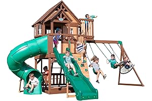 Backyard Discovery Skyfort All Cedar Swing Set: A Majestic Adventure Zone for Playgrounds