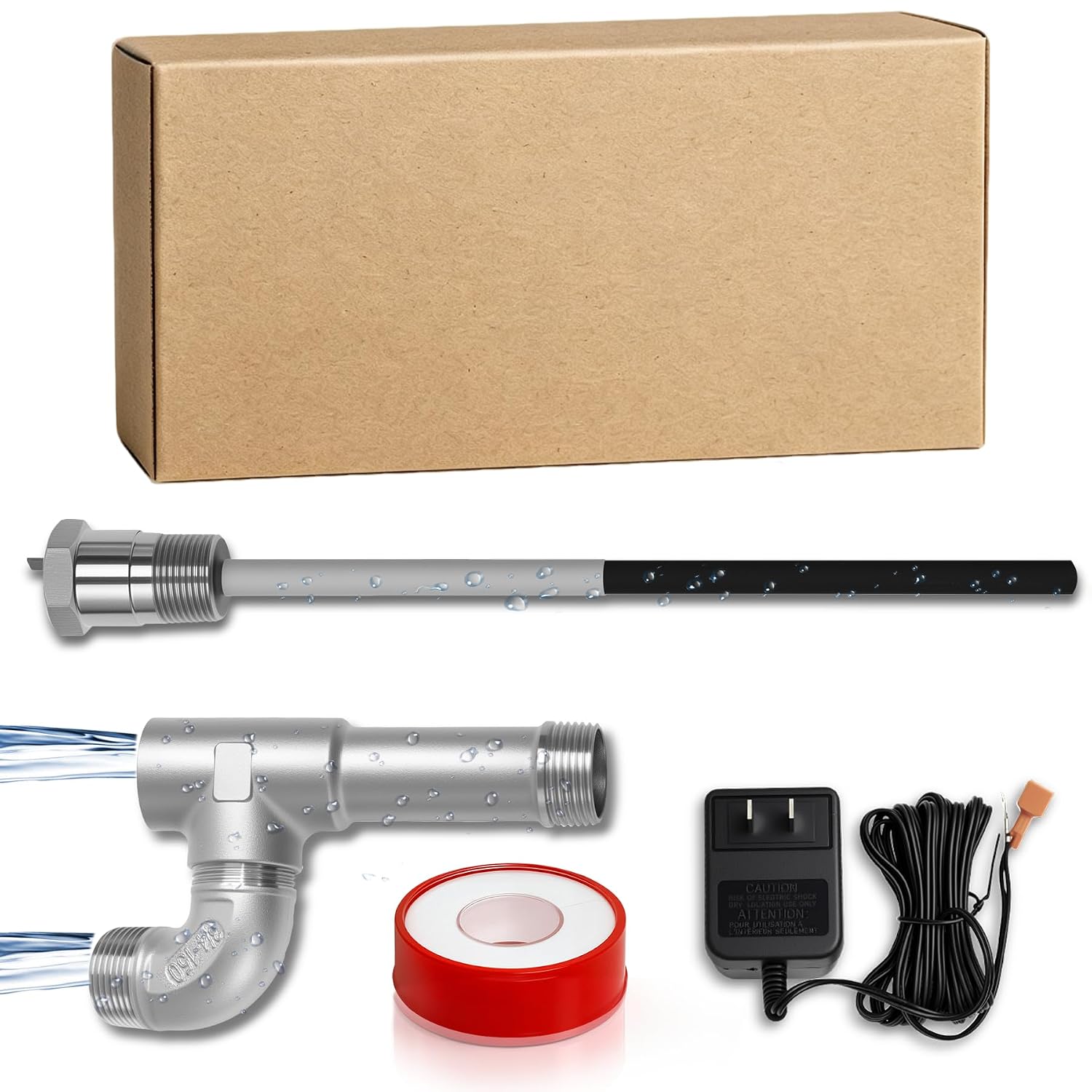 Upgrade Powered Anode Rod, Compatible with Bradford White Water Heater | Titanium Electrical Anode Rod, Prevent Inner Tank Corrosion and Stop Leaks, Reduce Sediment Buildup and Scale