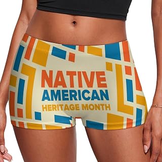 Native American Heritage Month Indigenous Pride Women's Underwear Boxer Briefs Soft Stretch Waisted Trunks