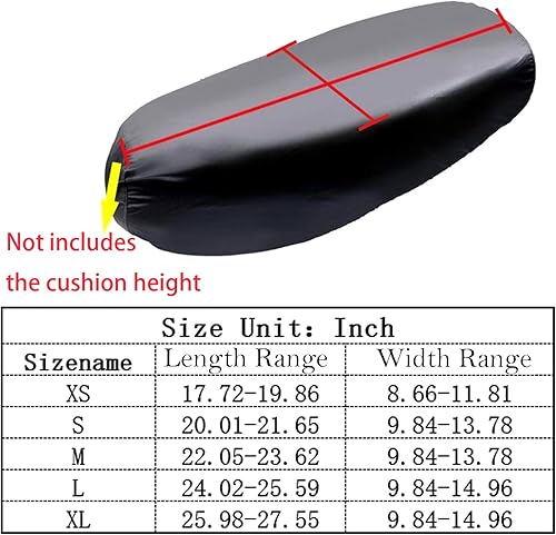 Miniatura 5 de Modengzhe Funda impermeable para asiento de motocicleta, resistente a la lluvia y al polvo, 27 x 14 pulgadas, apta para motocicleta