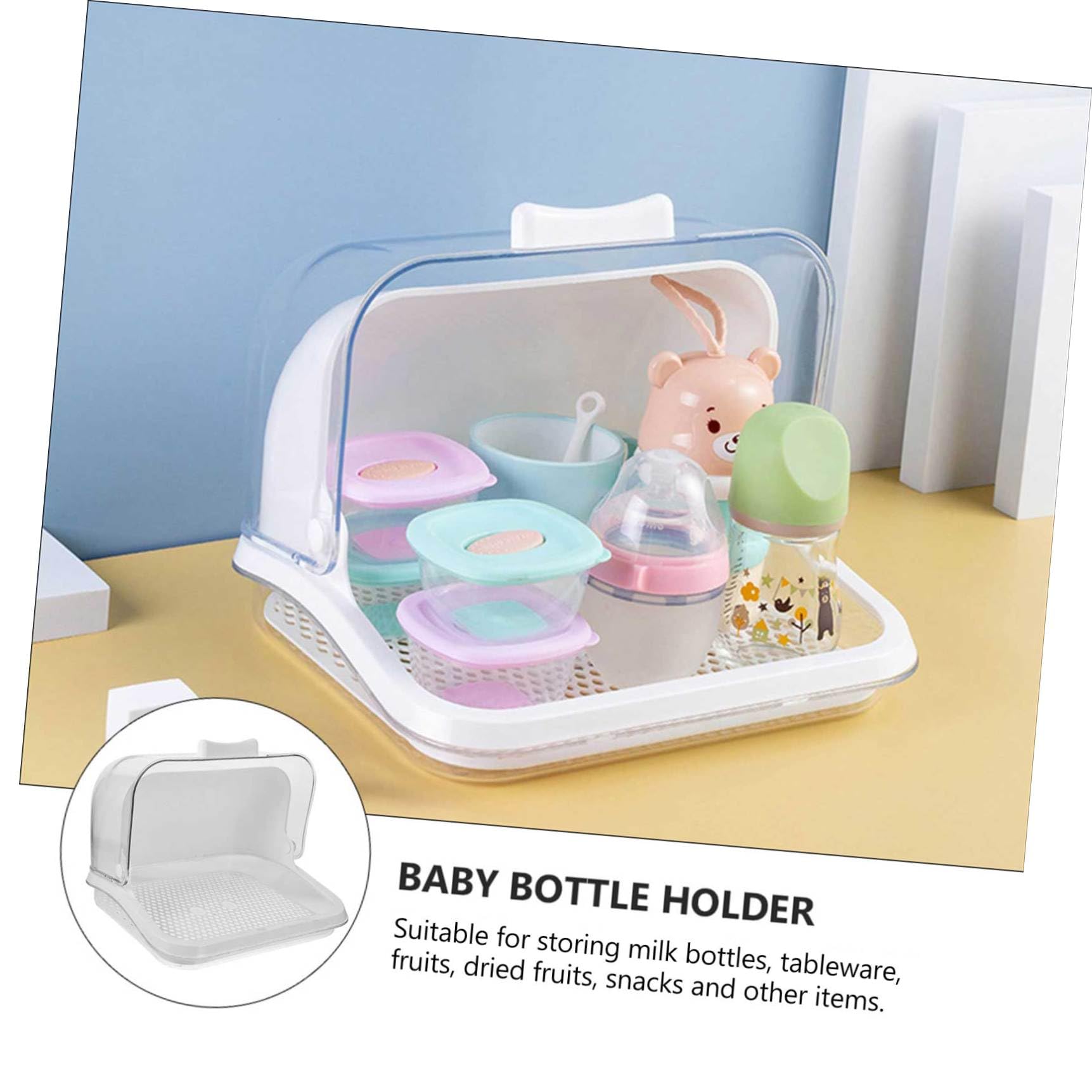 Boîte de Rangement pour Biberons Bébé en PP Blanc, Stockage et Séchage | Vaisselle et Bouteilles de Lait, Usage en Stockage, Format 1 Pièce, Bac D’égouttage