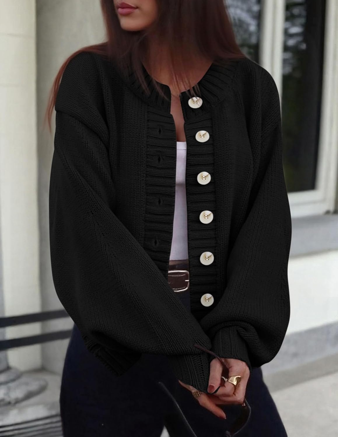 PRETTYGARDEN Women's 2026 Winter Cardigan Sweaters Trendy Chunky Knit Long Sleeve Button Up Casual Warm Fall Jackets Coats