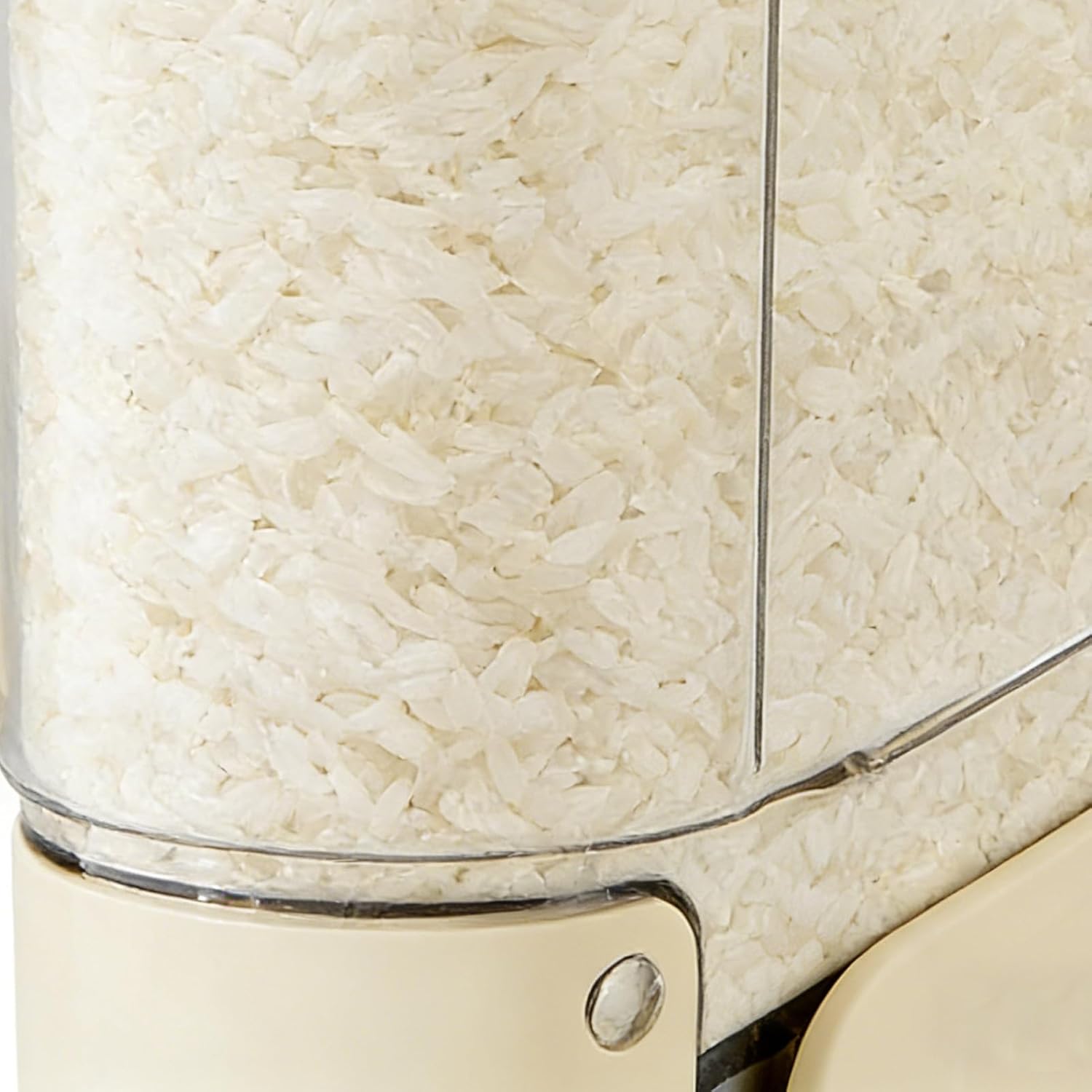 Rice Container, Large Capacity Storage Bin, Food Storage Holder with Measuring Cup, Transparent Kitchen Container with Lockable Lid, Grain Cereal Storages Box with Space Saving for Home and Pantry