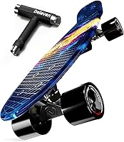 Vista 1 de Deleven 22" Skateboard with Skate Tool - The Universe Collection with ABEC 9 Bearings and 78PU Wheels - for Kids Beginners Adults