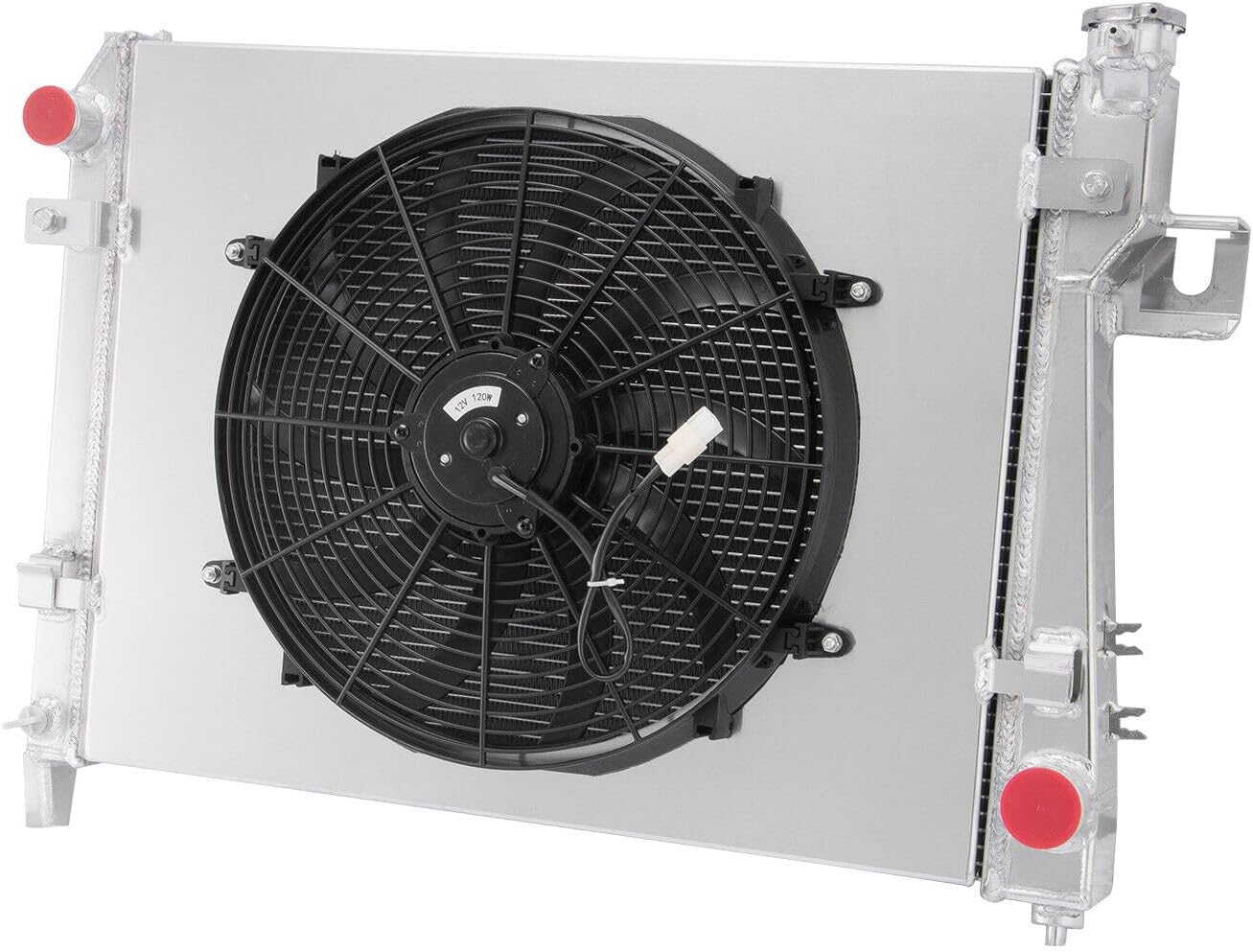 3 Row Radiator Shroud Fan Kit For Dodge Ram 2500 3500 1500 Pickup 5.7L V8 2003-2009 3 Rows Radiators with Electric Fan Radiator Fan Kit