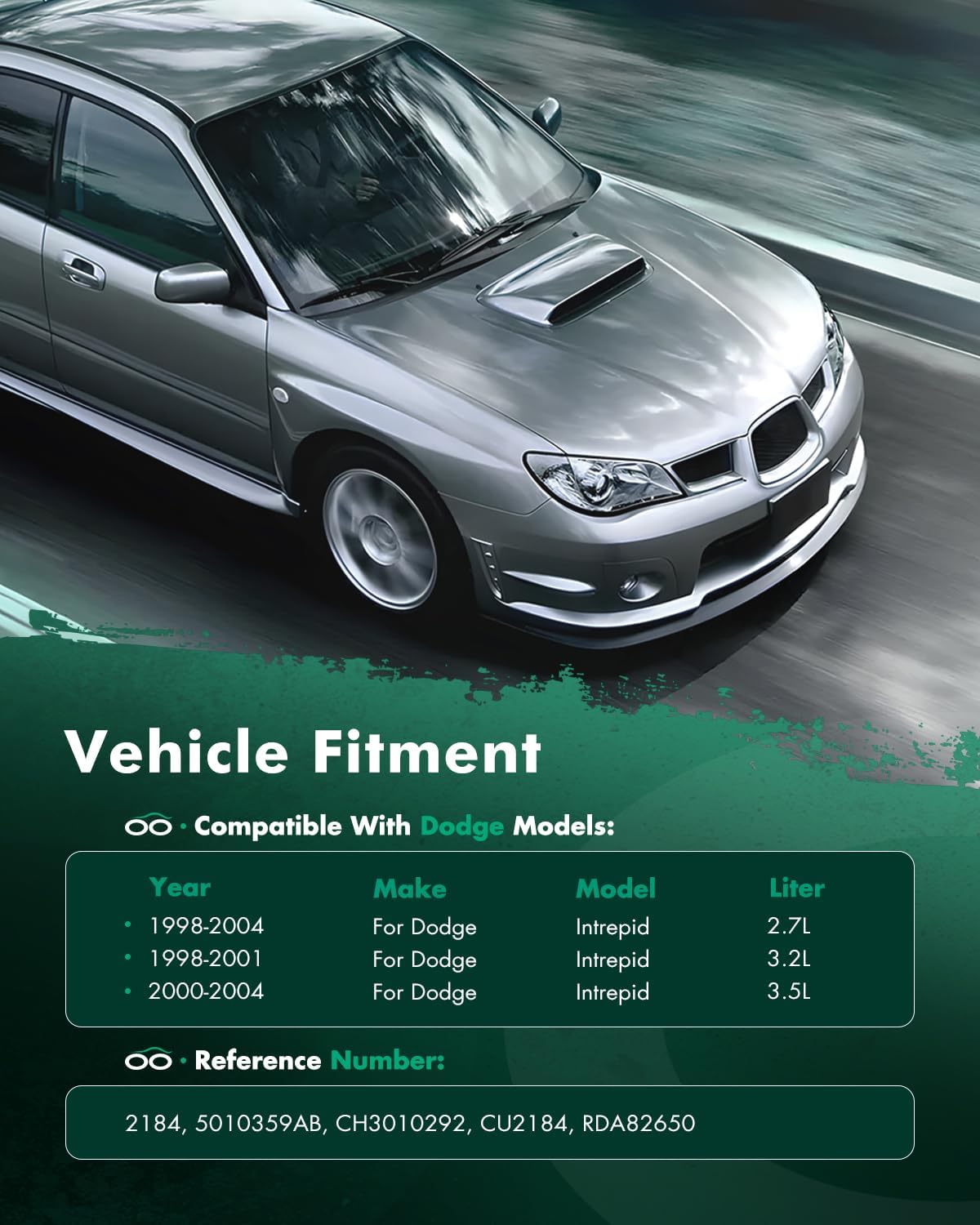 SCITOO Engine Coolant Radiator for 1998-2004 for Chrysler for 300M 3.5L 1998-2004 for Chrysler for Concorde 2.7L 1998-2001 for Chrysler for Concorde 3.2L Replace 2184