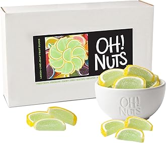 Oh! Nuts Lemon-Lime Jelly Fruit Slices Sugar Candy - 5 LB Bulk Bag - Traditional Old Fashioned Chewy Gummy Sweet Confectionery - Gluten-Free, Kosher Certified Pareve (150 CT)