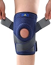 ABYON Kniebandage Verstellbare Knieorthesen mit Seitlichen Stabilisatoren und Patella-Gelpolstern für Damen Knieschmerz, Meniskusriss, Arthritis, Gelenkschmerz (L/XL)