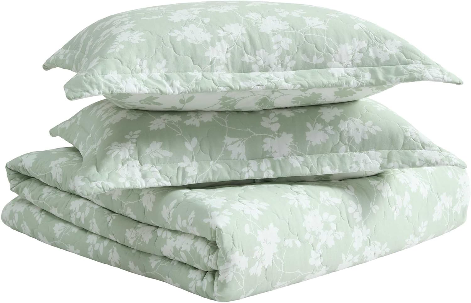 Laura Ashley - Quilt Set, Luxuriously Soft Bedding with Matching Sham, Floral Design, Elegant Home Essentials (Adorabelle Silhouette Green, Twin) - Image 5