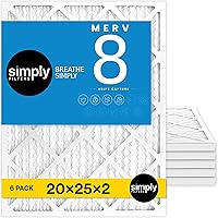 Vista 38 de Simply 18x25x1 Filtro de aire, MERV 8, paquete de 6, para caldera/aire acondicionado y HVAC de casa (Tamaño real: 17.75"x24.75"x0.75") Control