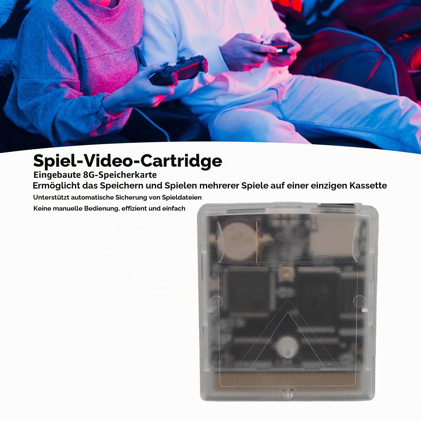 1000-in-1-Spielvideokassette mit Freischaltbarem Vollem Potenzial für Gameboy, Unterstützt Stabile Spieldatenspeicher-Speicherkarte mit MBC3, MBC1, MBC5, Game MAPPER für Gameboy