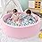 SHJADE 47.2x 13.8 Foam Ball Pit, Large Ball Pits for Toddlers, Soft Round Playpen Ball Pool for Kids, Ideal Gift for Child Indoor and Outdoor Game, Pink(Balls not Included)