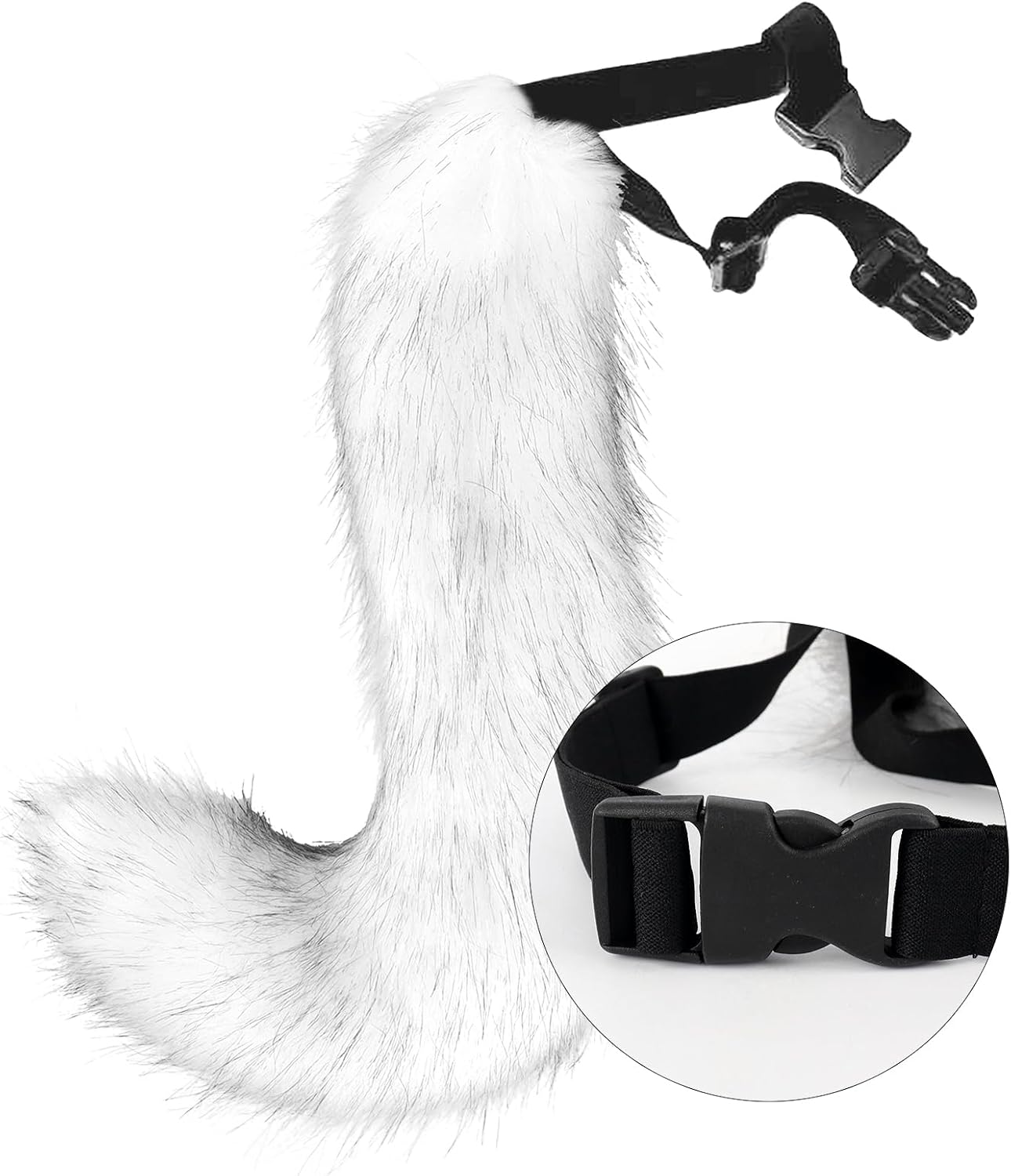 Realistic Werewolf Mask Gloves & Tail Set Wolf Mask,Gloves &Furry Tail,Complete Wolf Costume for Cosplay Christmas - Image 5