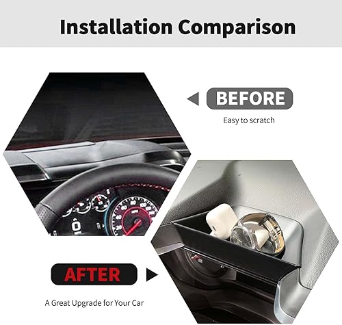 Miniatura 4 de JeCar Organizador de almacenamiento para consola central de tablero de Camaro compatible con Chevrolet Chevy Camaro 2016-2022, accesorios interiores