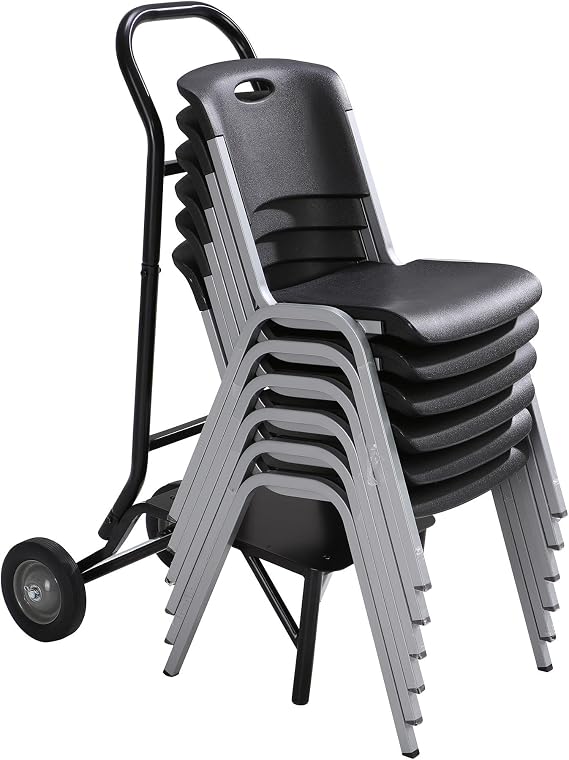 LIFETIME Stacking Chair Dolly, Black