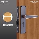 Godrej Mortise Lock I Main & Internal Door Set for Residential & Commercial Spaces I NEH 19-1 CK I Matte Black Rose Finish I 20 cm / 8 Inches Handle I Lock Body & 3 Keys gallery image