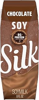 Silk Shelf-Stable Chocolate Soy Milk Singles, Dairy-Free Vegan Non-GMO, 8oz Pack of 18 - High Calcium Pantry Staple