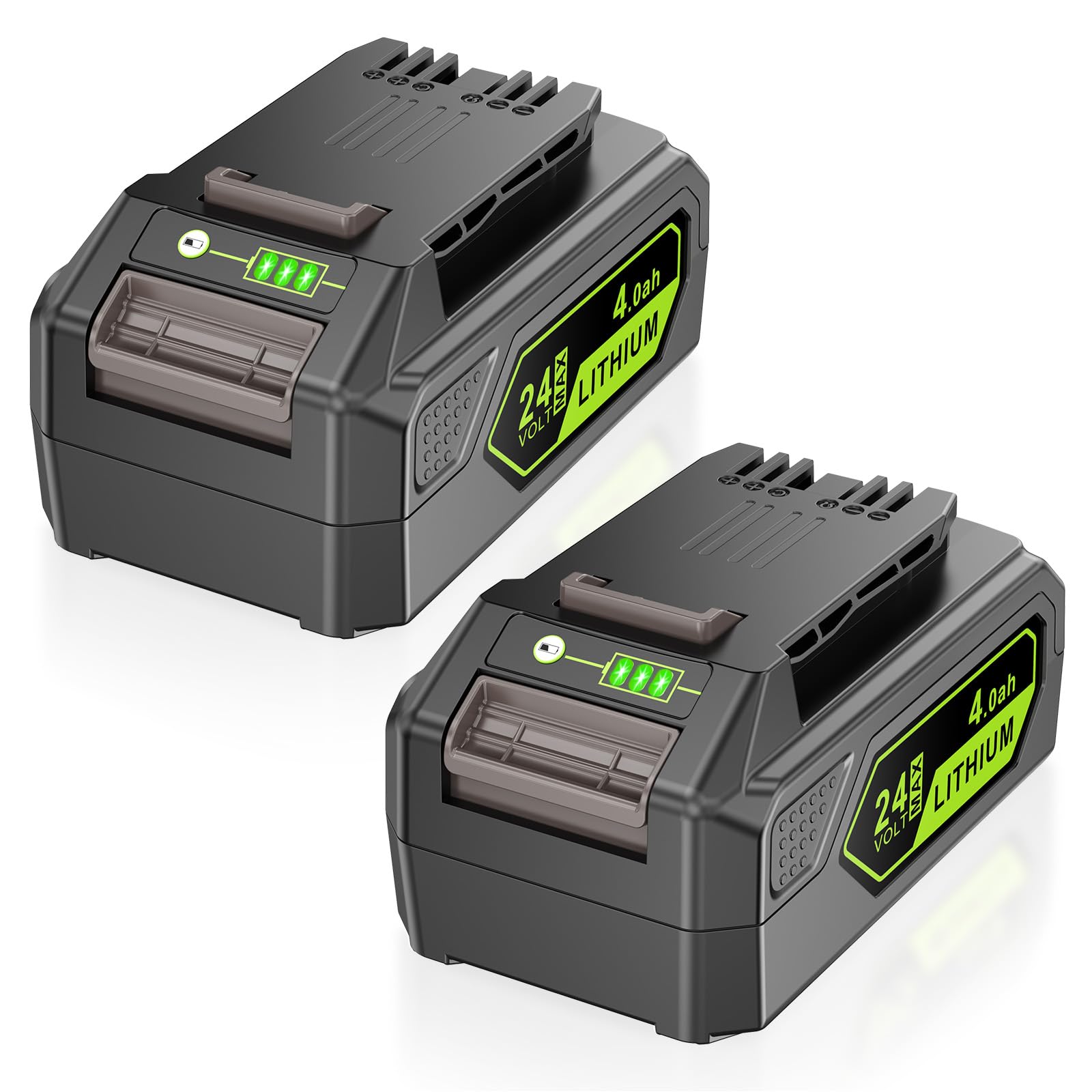 2PCS 24V 4Ah Battery for Greenworks lawnmower, ASUNCELL Lithium-Ion Powerful Replacement Battery Compatible with Greenworks 24V Cordless Power Tools 29842 29852 BAG708 BAG711 20352 22232 2508302