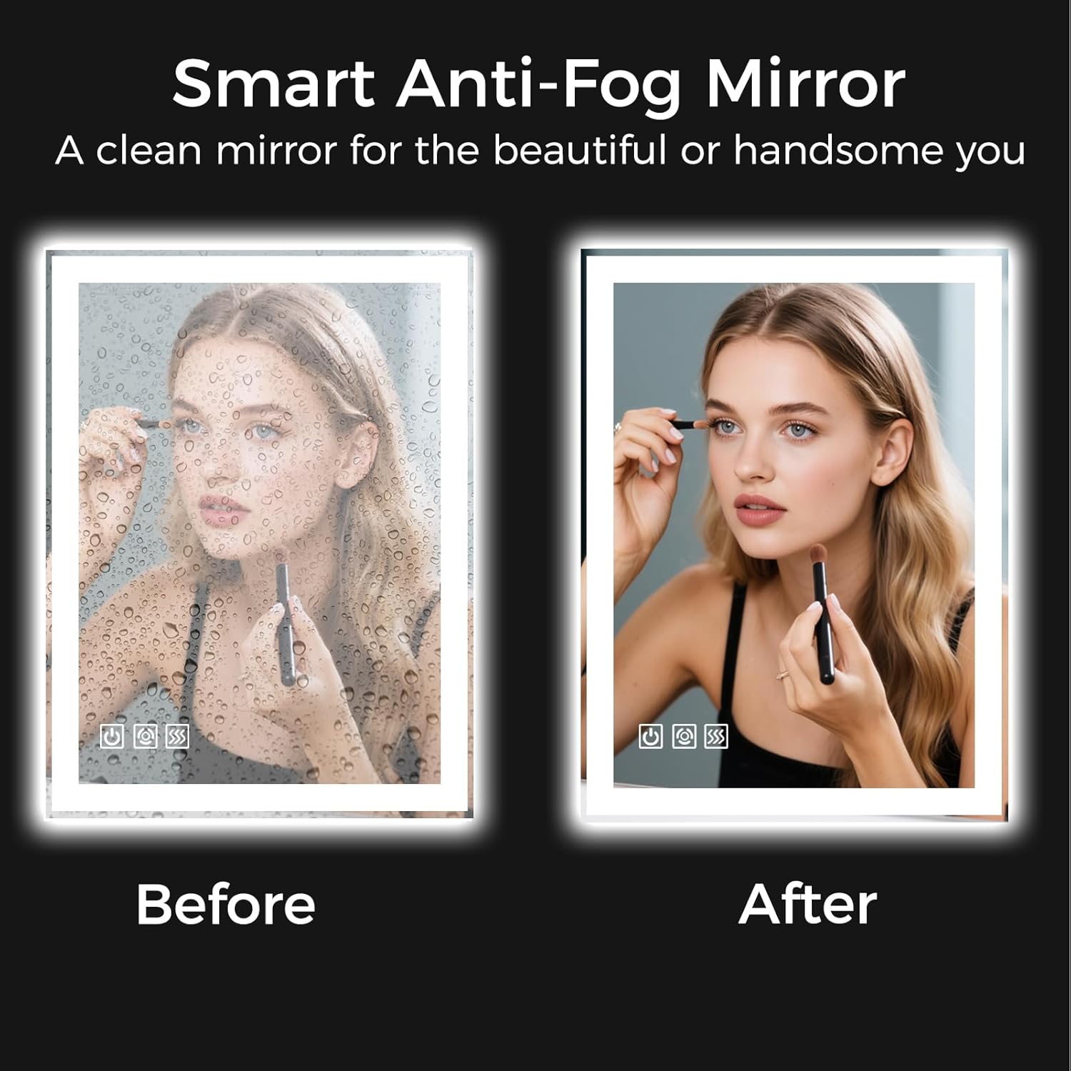 24"X32" LED Bathroom Vanity Mirror with Lights, Anti-Fog, Dimmable, Lighted Bathroom Mirror for Wall, Memory Function, Tempered Glass, Shatter-Proof, Backlit & Front Lit