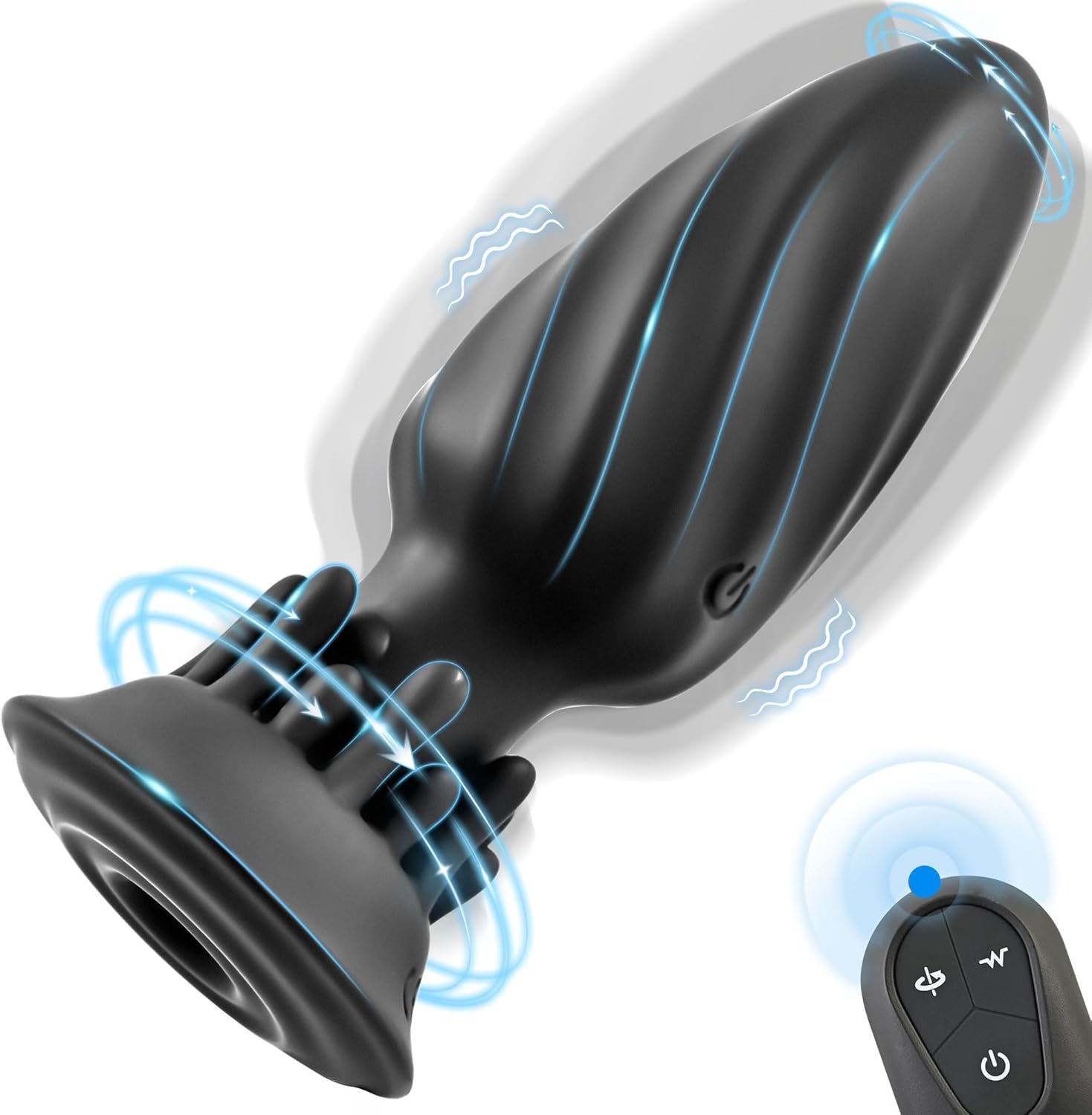 Anal Plug Adult Sex Toy with 10 Rotation & Vibration Modes, Prostate Massager Anal Sex Toys with Rotating Tentacles, Prostate Toys Vibrating Butt Plug Anal Dildo with Remote, Sex Toys for Gay & Couple