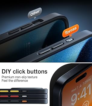 TORRAS for iPhone 15 Pro Case Magnetic Shockproof, [Compatible
