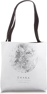 Bangladesh Dhaka Coordinates map hometown Tote Bag