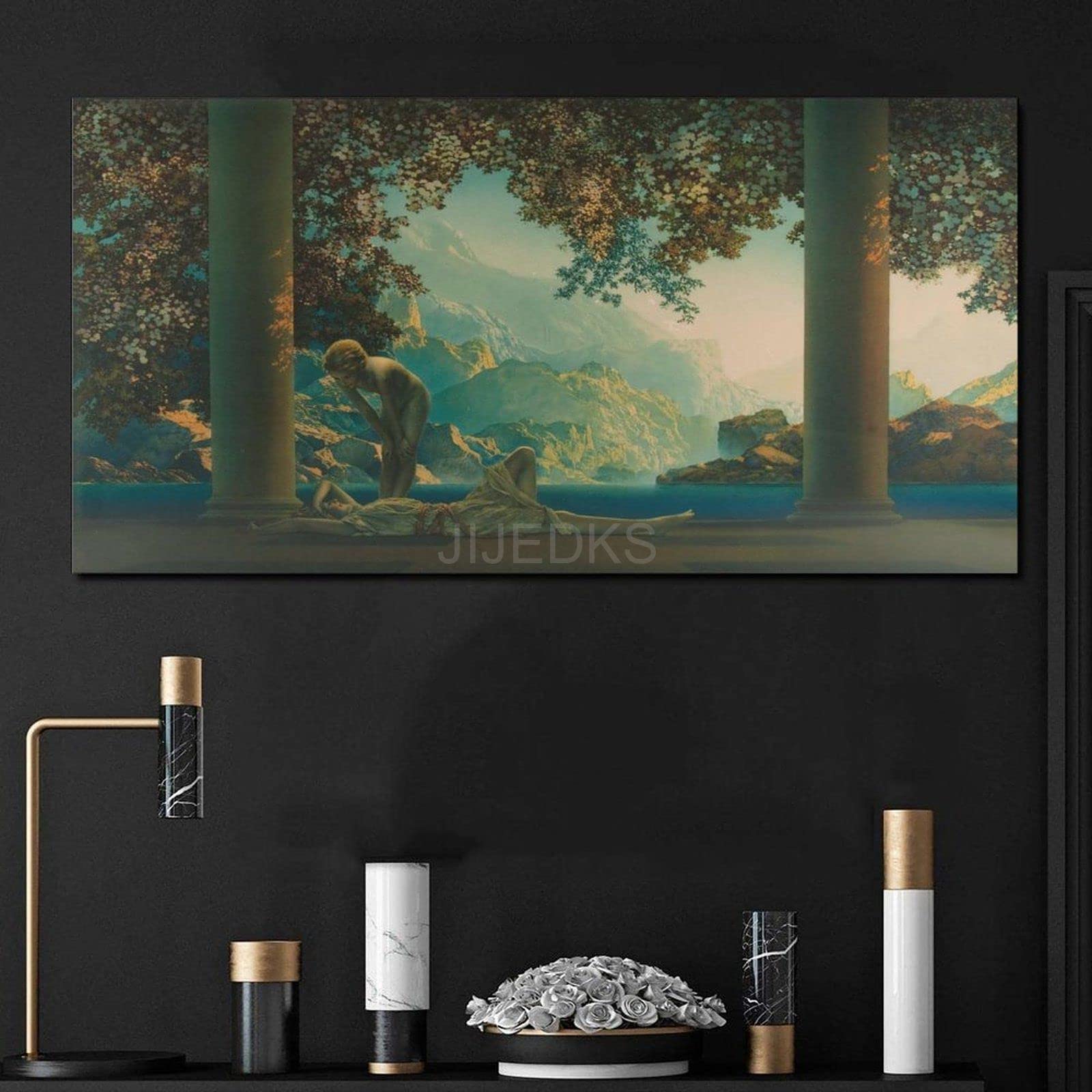 Amazon.com: Maxfield Parrish Daybreak Wall Art - 20x40 inch