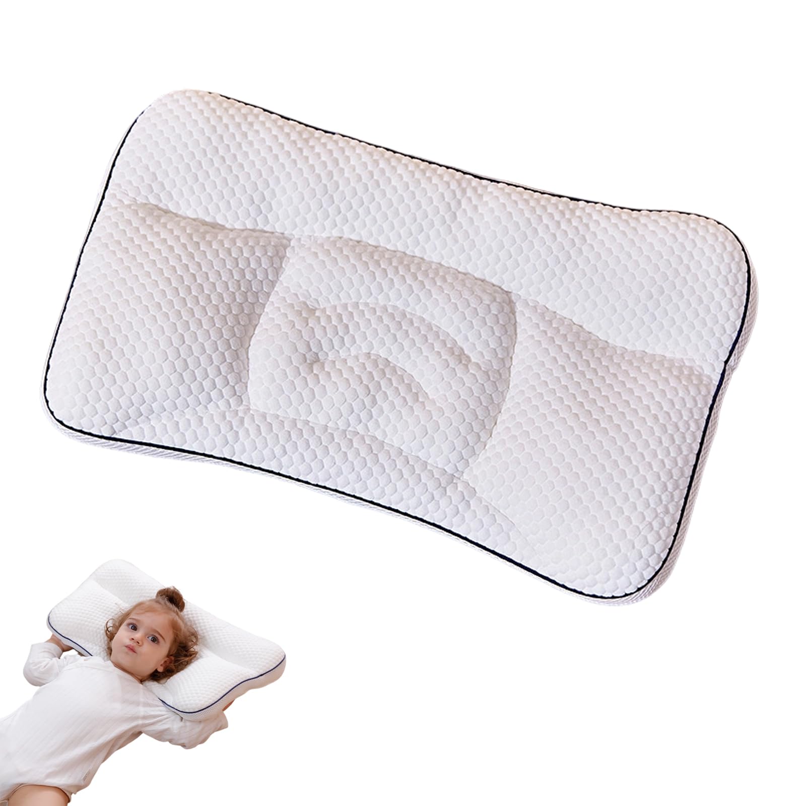 Générique Oreiller De Posture pour Enfants, Oreillers pour Enfants, Oreiller Respirant Double Face Enfant De 1 À 12 Ans, Oreillers Enfant Dormant sur Le Côté, Idéal Les Voyages (6-12 Years Old)