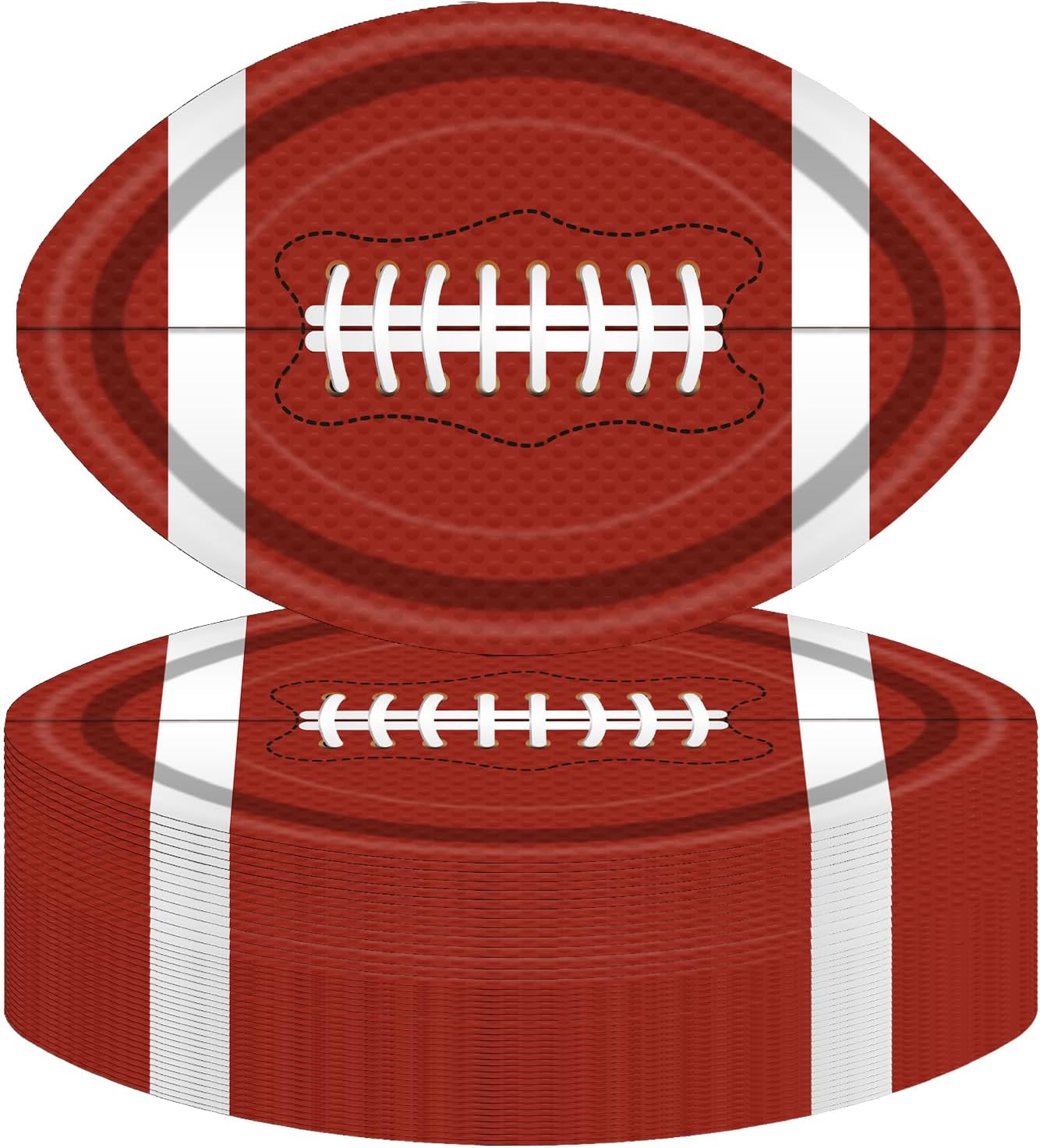 50 PCS Football Plates Disposable Paper Plates for Football Party Decorations Gameday Tailgate Sports Birthday Party Supplies