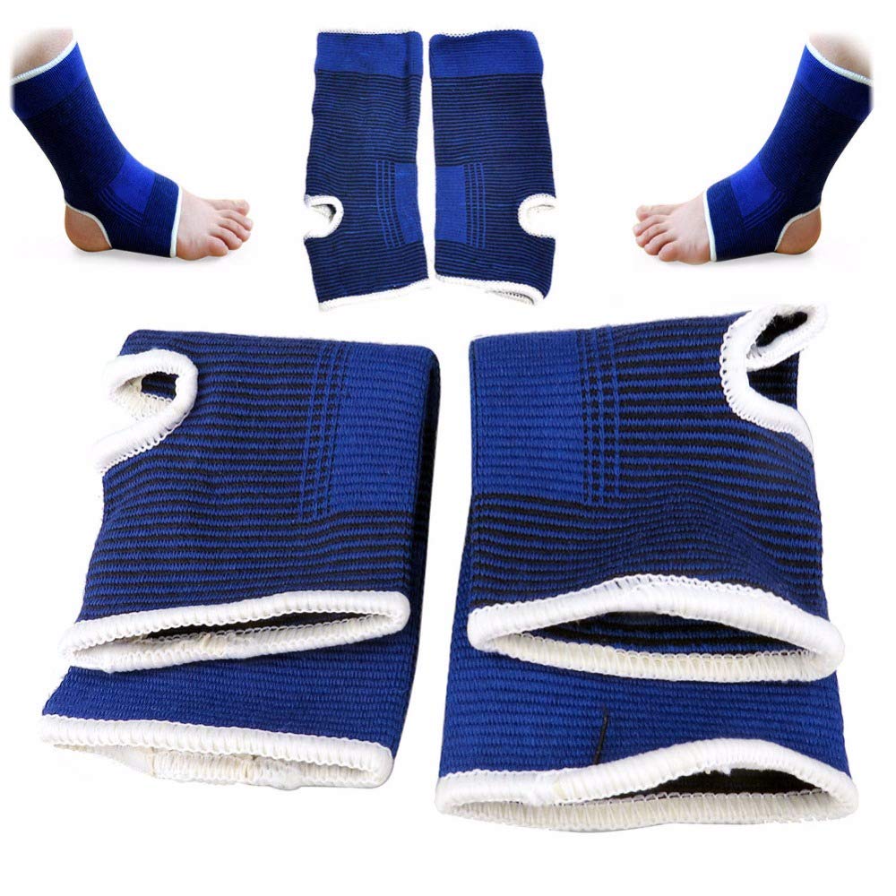 tooloflife Joint Wrap Support Brace Set, Nylon Blue Fitness Protective Gear, Relieve Joint Pain, for Golf, Volleyball, Weightlifting, Skiing(Knee Support Brace)