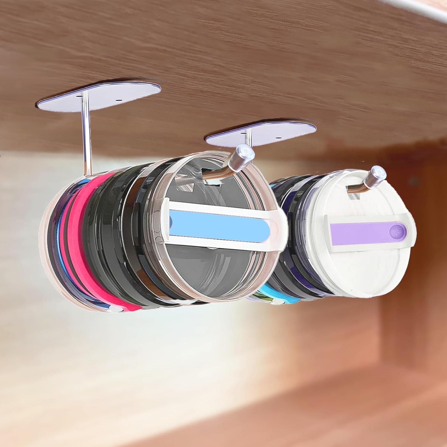 Misurel 2 Pack Tumbler Lid Organizer, Cup Lid Organizer for